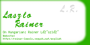 laszlo rainer business card